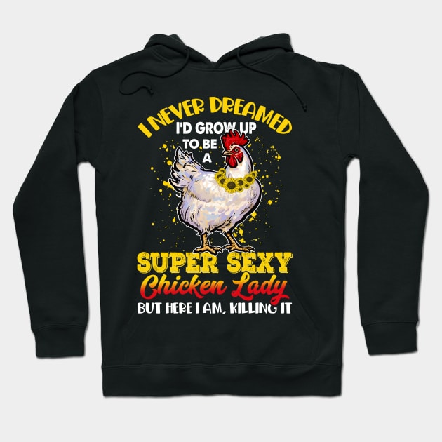 Funny Chicken, Sassy Chicken, Chicken Mom Hoodie by artbyhintze